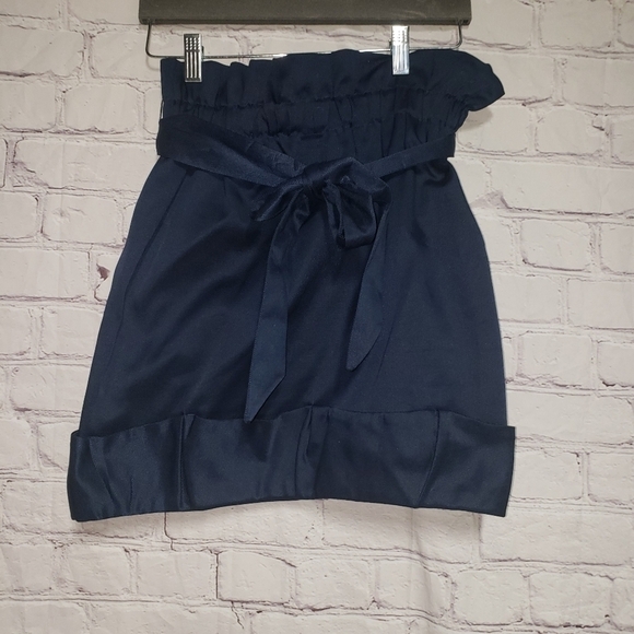 🧡BCBGENERATION Blue Paperbag Skirt - Picture 1 of 6